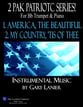  2 PAK PATRIOTIC SERIES, America, the Beautiful & My Country Tis, Bb Trumpet & Piano (Score & Parts) P.O.D cover